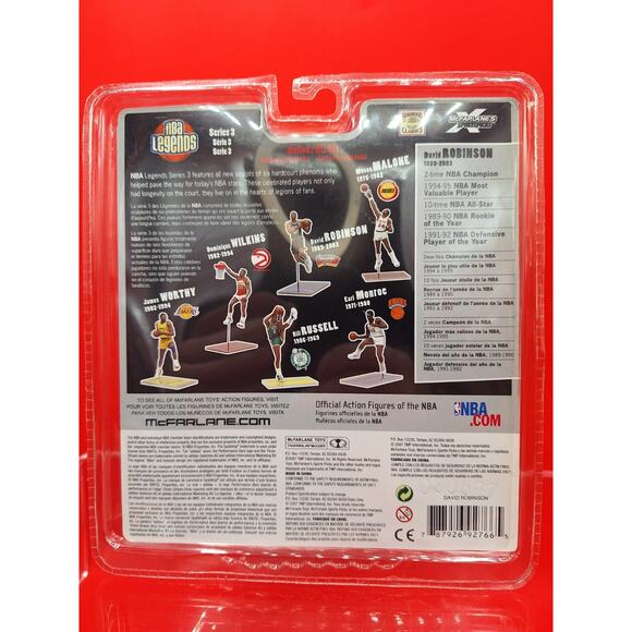 Legendary San Antonio Spur DAVID ROBINSON Action Figure. NBA Hardwood Classics - Picture 6 of 9